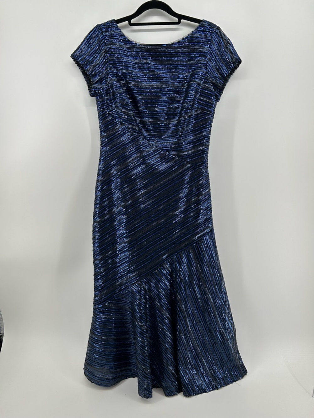 Theia Navy Blue Shimmer Dress NWT